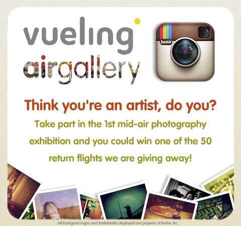 With VuelingAirGallery Contest in Instagram, your pics will fly around the world