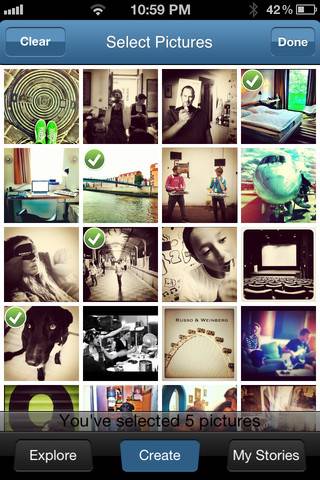 My InstaStory App, Short Stories made of Instagram Pics.