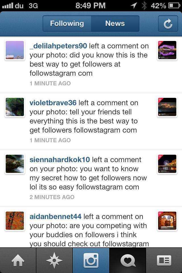 spam for spam pictures instagram