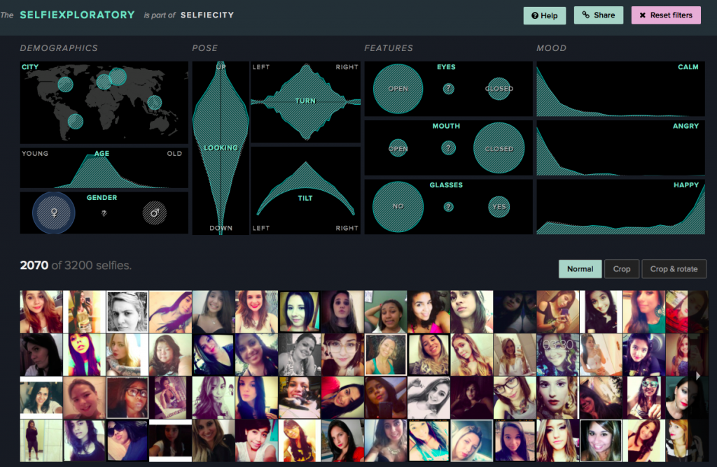 selfie exploratory web tool