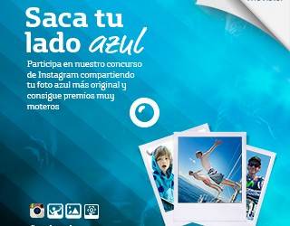 Participa al concurso #azulMovistar y gana premios muy moteros en Instagram
