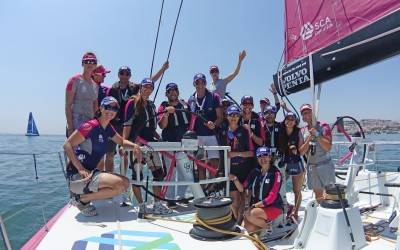 Instagramers with Team_SCA Boat at Volvo Ocean Race in Lisbon