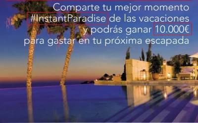 Gana  10.000 euros  para gastar en tus próximas vacaciones gracias a #InstantParadise de Villas.com en Instagram